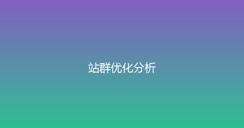 站群优化分析 封面图